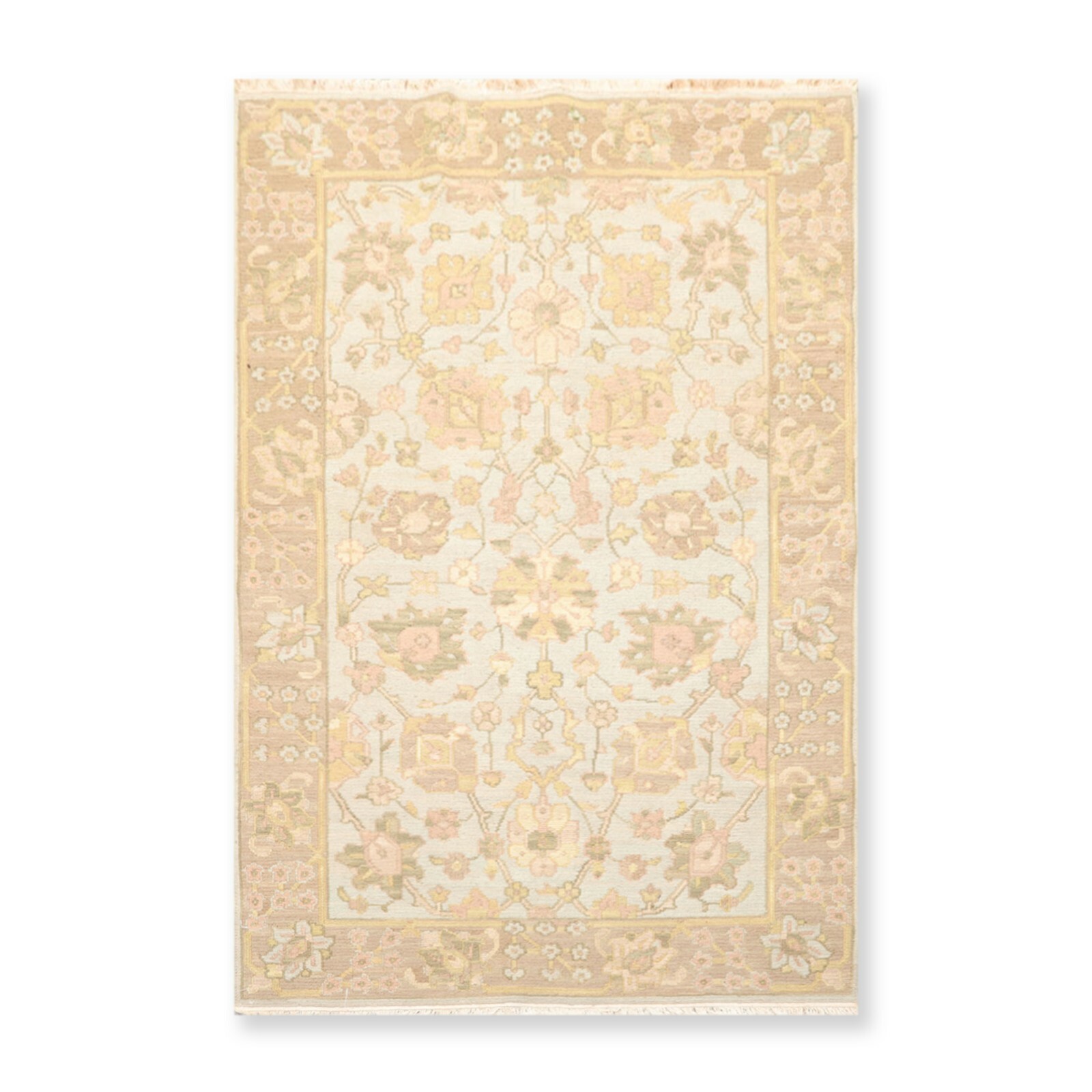 3’10” x 5’10” Nourison Nourmak Hand Knotted Reversible Wool Area Rug Blue 4×6