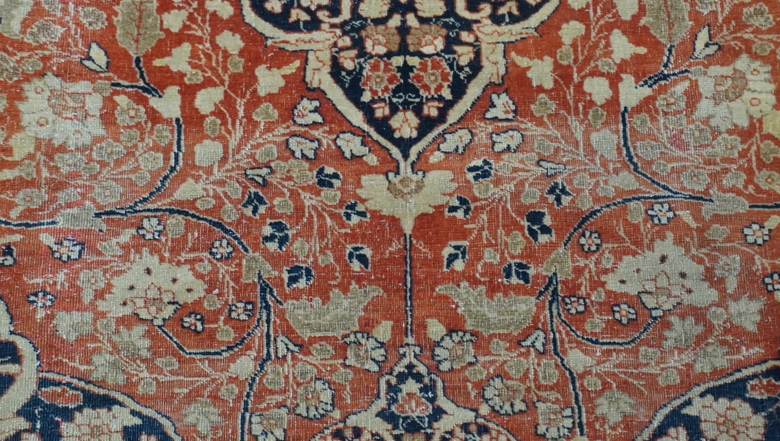 Antique 1880s Tabrizz Haj jalilii Hand Knotted Wool Oriental Rug 9′ x 13′