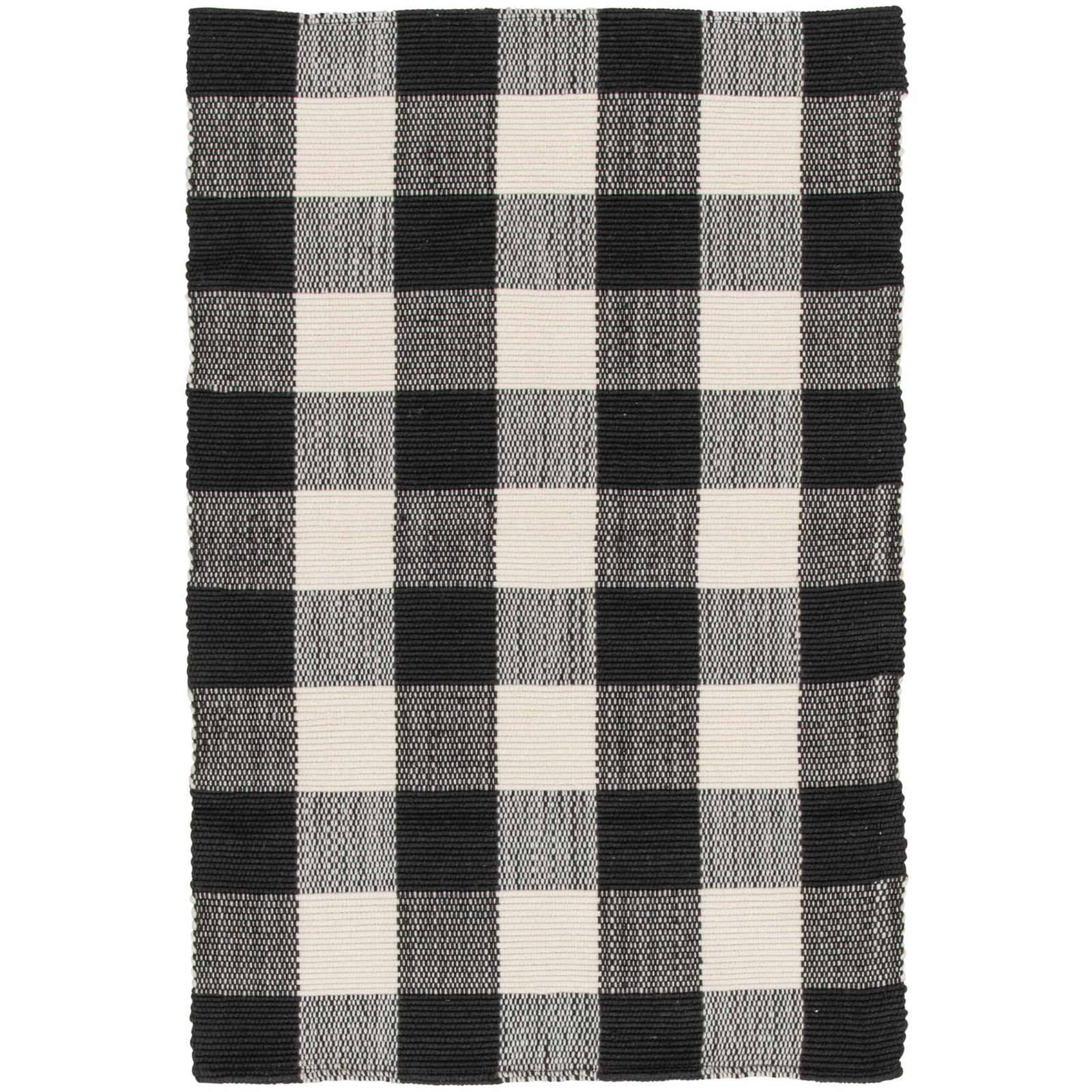 Mainstays 24″ x 36″ Black & White Outdoor Layering Rug