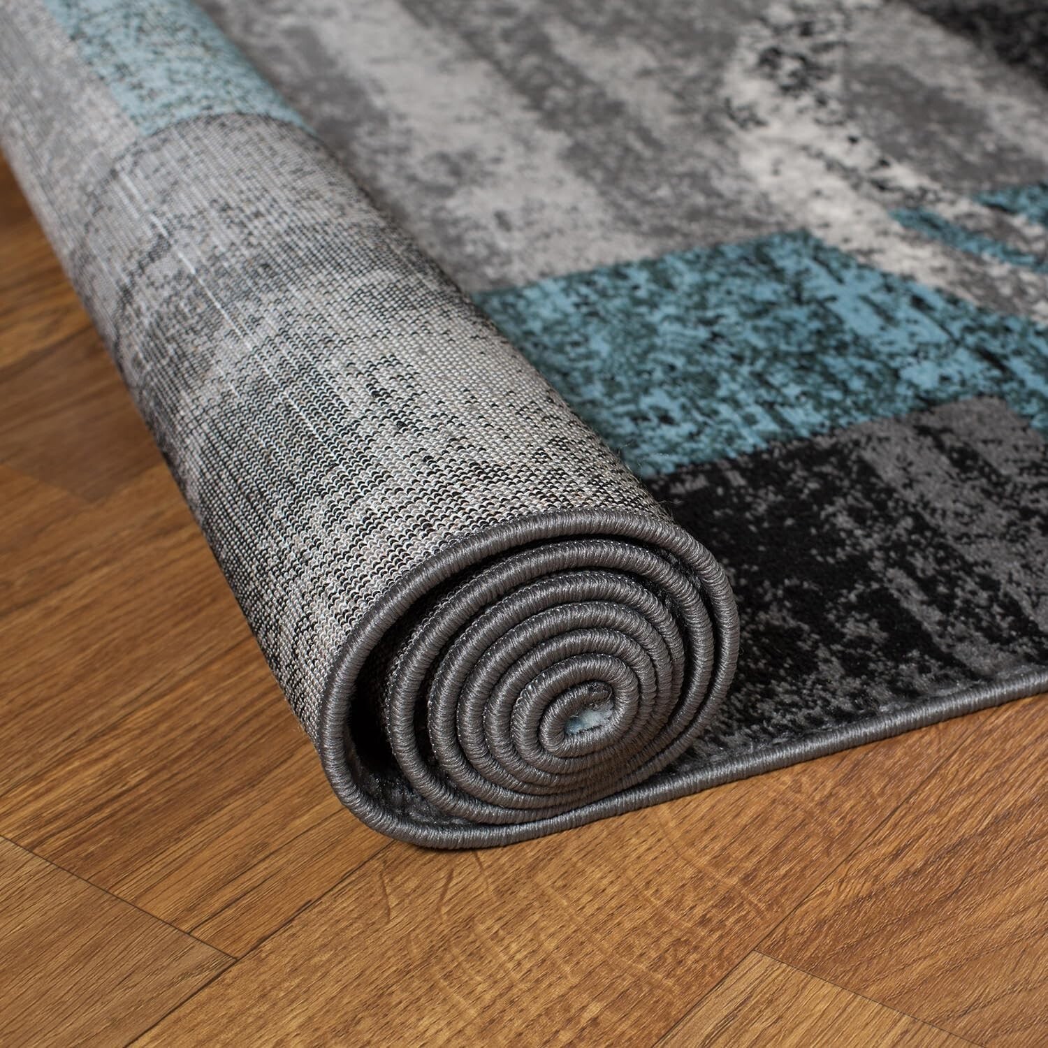 Elegant Abstract Circles Design Area Rug 7’10” x 10’2″ – Premium Polypropylene