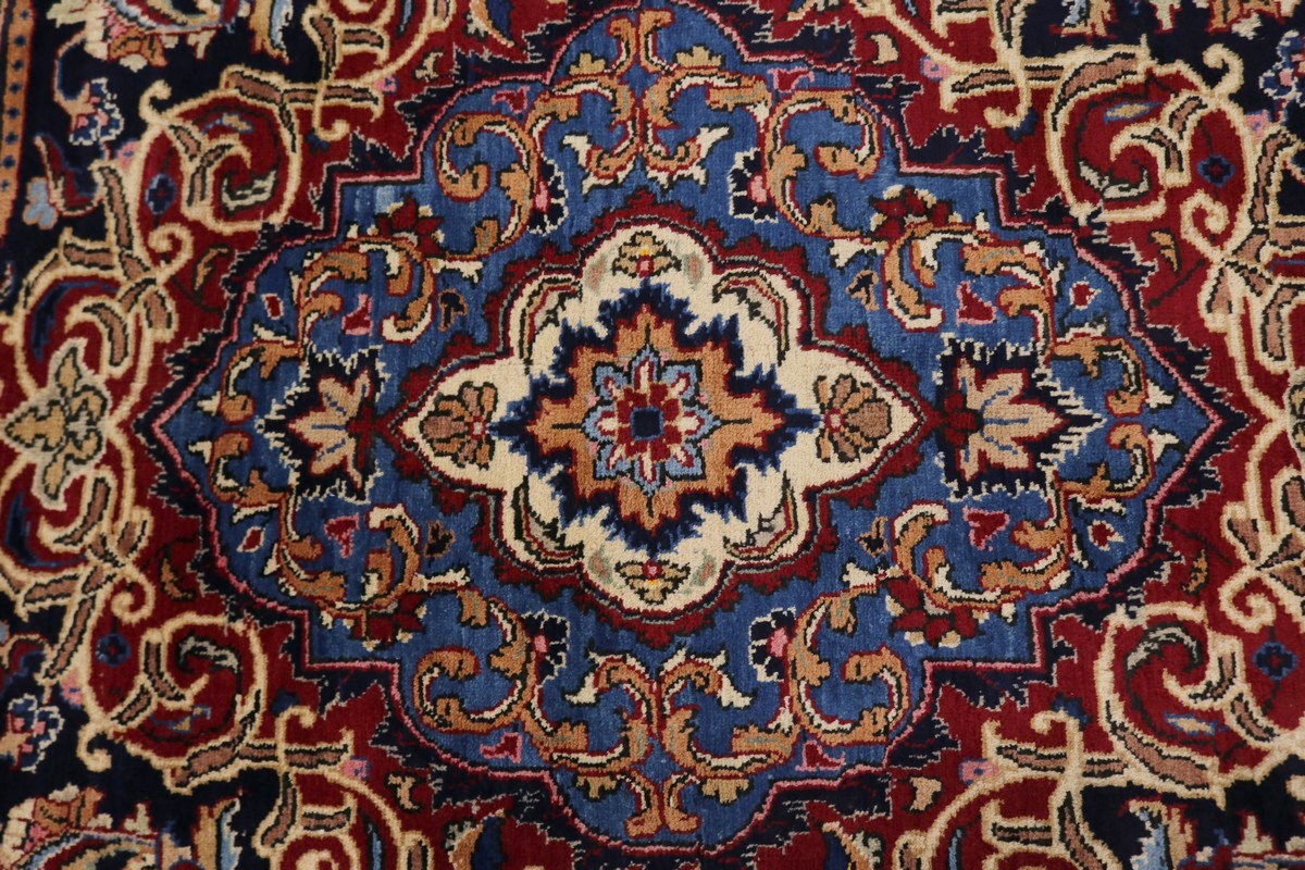 One-of-a-Kind Vintage Handmade Oriental Rug Thick Pile Pictorial Carpet 10X13 ft