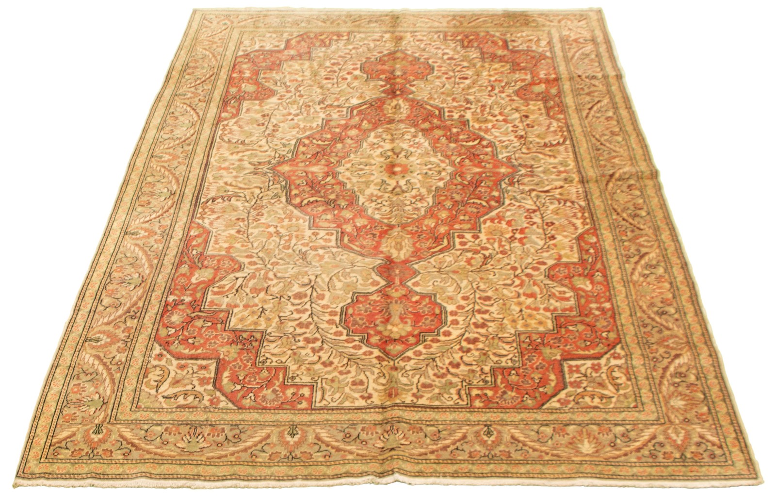 Vintage Traditional Hand-Knotted Area Rug 6’6″ x 10’2″ Oriental Wool Carpet