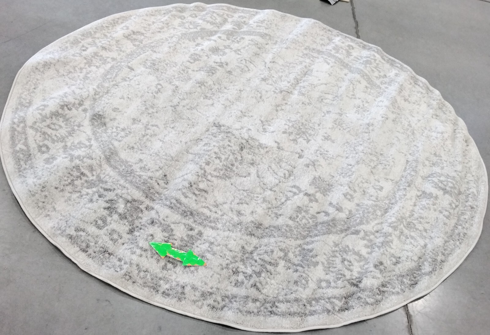 IVORY / SILVER 8′ X 8′ RD Pressed Pile Rug, Reduced Price 1172753759 ADR109C-8R