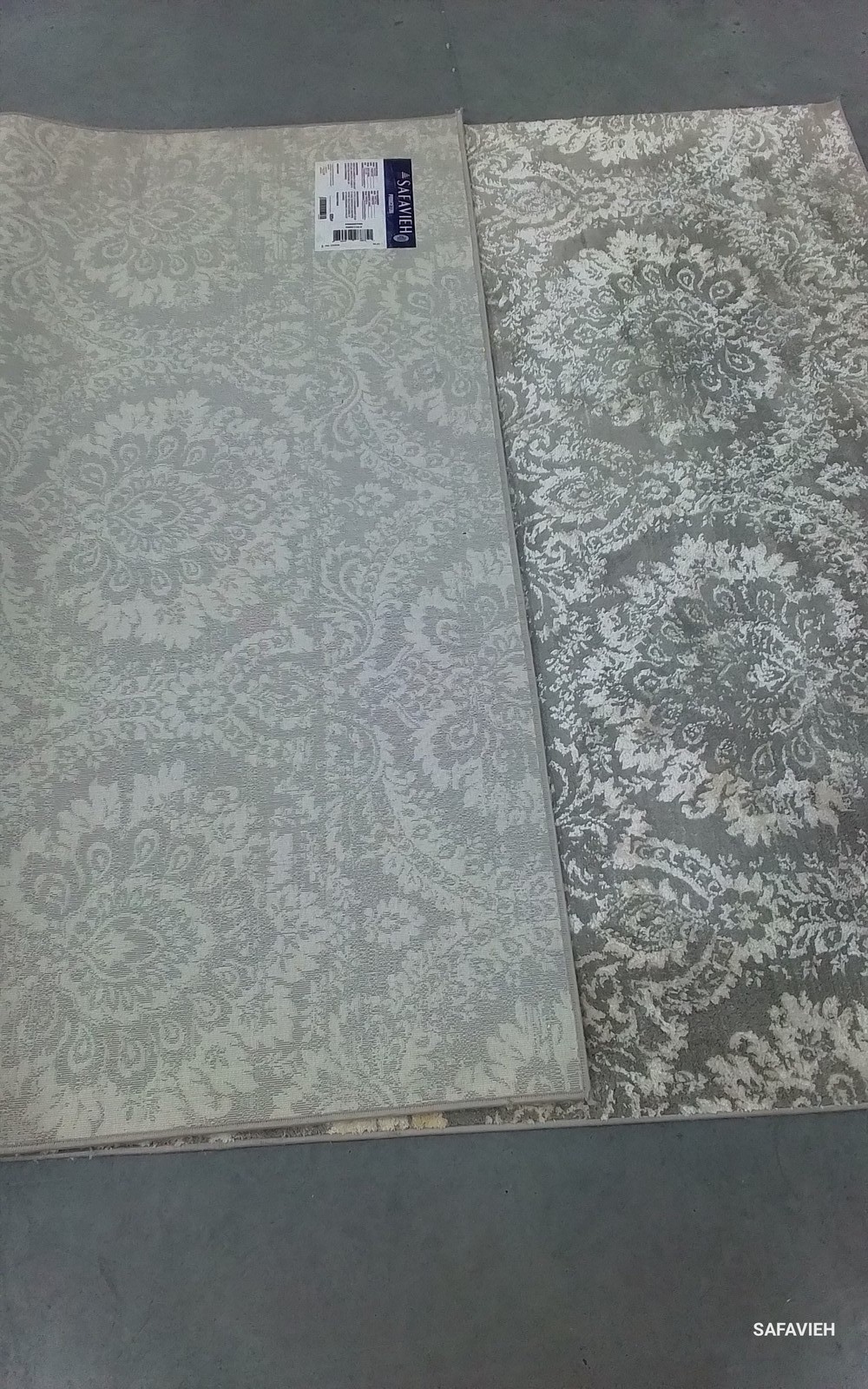 GREY / BEIGE 5′-3″ x 7′-6″ Broken Thread Rug, Reduced Price 1172790262 PRN717G-5