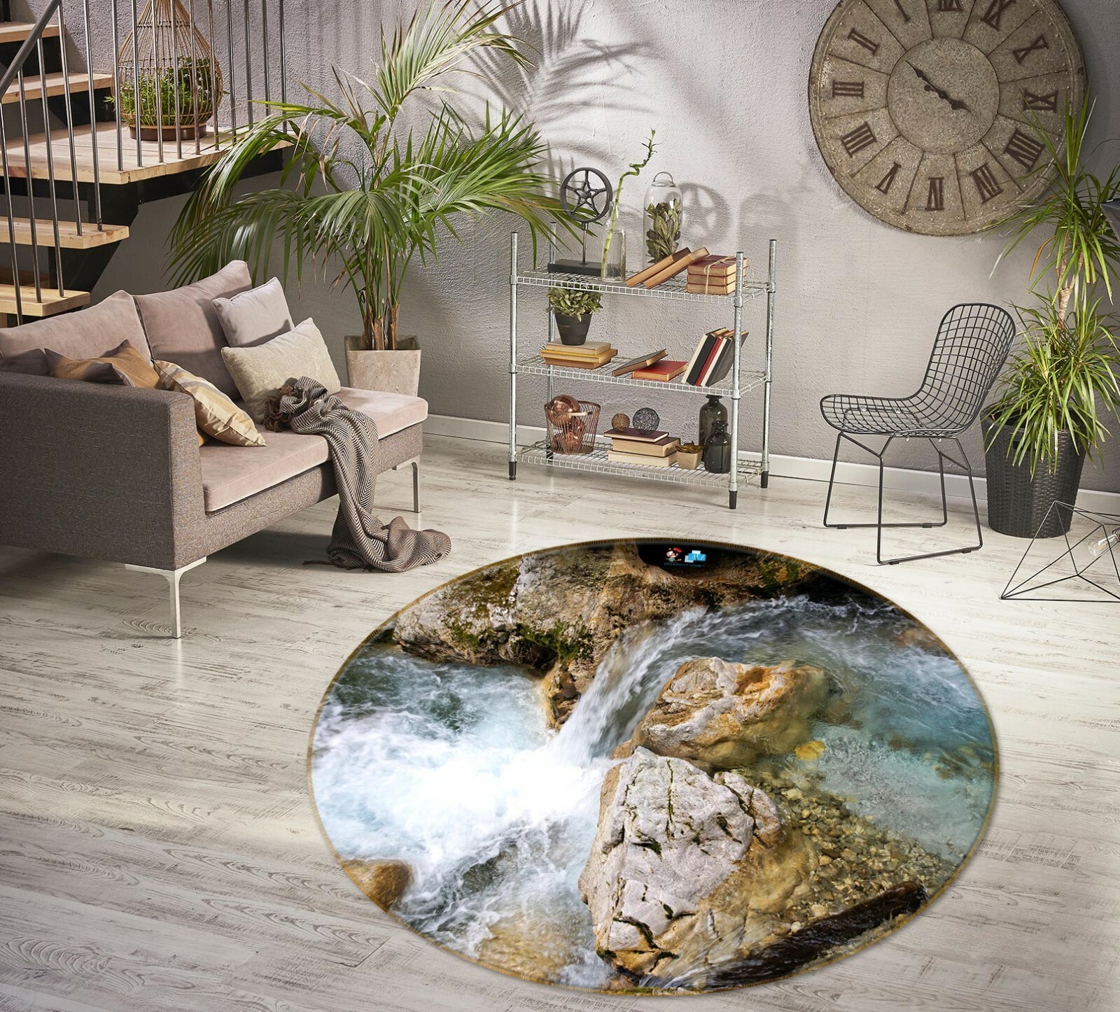 3D Waterfall Nature ZHUA2520 Game Non Slip Rug Mat Photo Carpet Zoe
