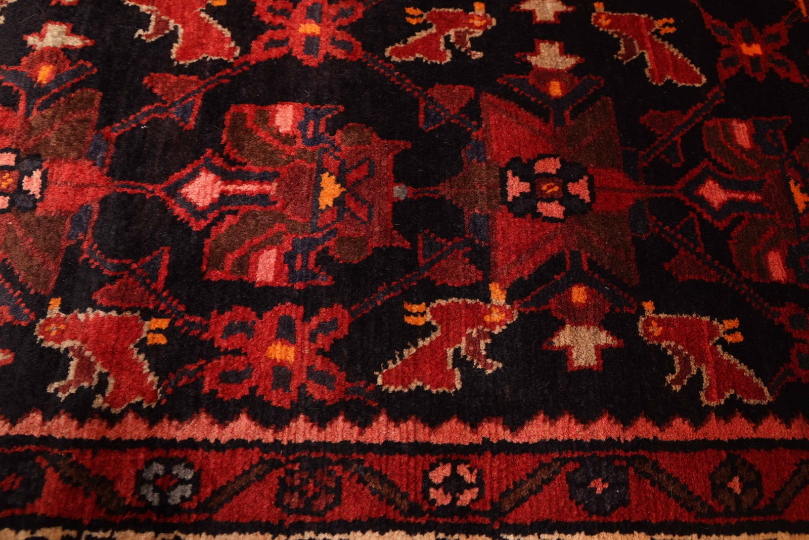 Vintage Traditional Hand-Knotted Area Rug 4’8″ x 6’11” Oriental Wool Carpet