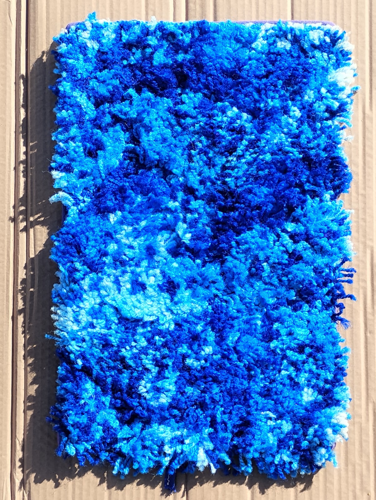 NEW/Vintage MCM Barwick 1.2″ SHAG Carpet Sample 1972 Moonlight Blue 17.9×11.6″