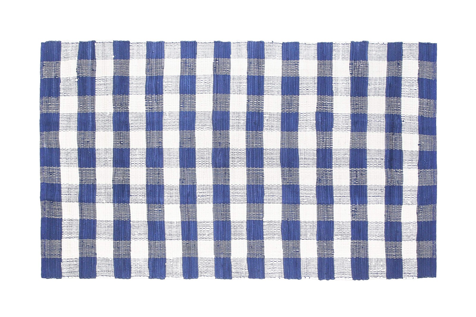 Cotton Reversible Area Rug 3′ x 5′ Farmhouse Floor Mat, Handwoven Washable Ca…
