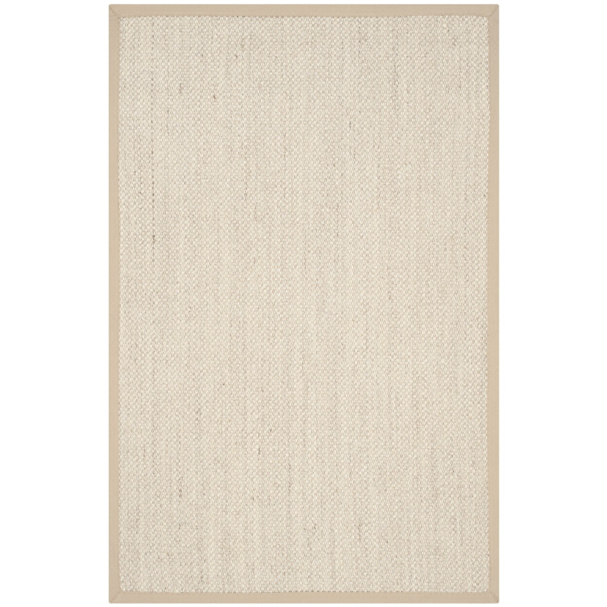 SAFAVIEH Contemporary Natural Fiber Sisal and Linen Bordered Area Rug Marble