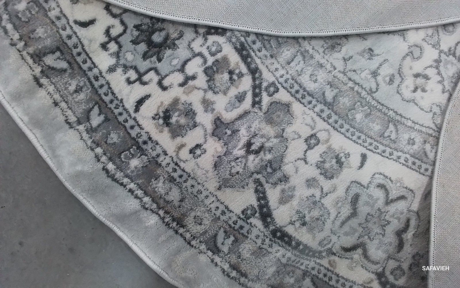 DARK GREY / CREAM 6′-7″ x 6′-7″ Flaw in Rug, Reduced Price 1172790589 ISA916H-7R
