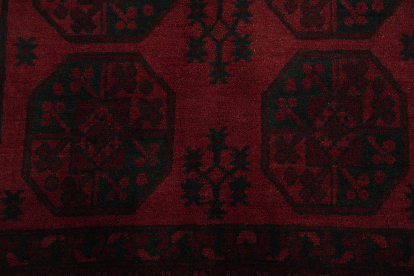 Geometric Balouch Afghan Wool Rug: Handmade Traditional Style 5×7 ft