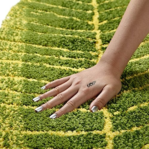 Non Slip Kitchen Rugs and Mats Cute Leaf Shape Area Rugs Nice for Kitchen Flo…