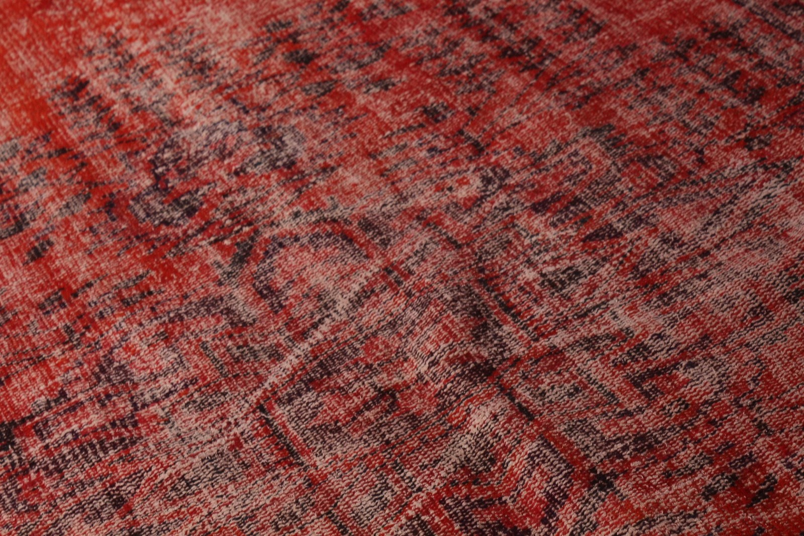 Turkish Vintage Rug 5,2×9,1 ft (158×276 cm), Red Black Ikat Rug