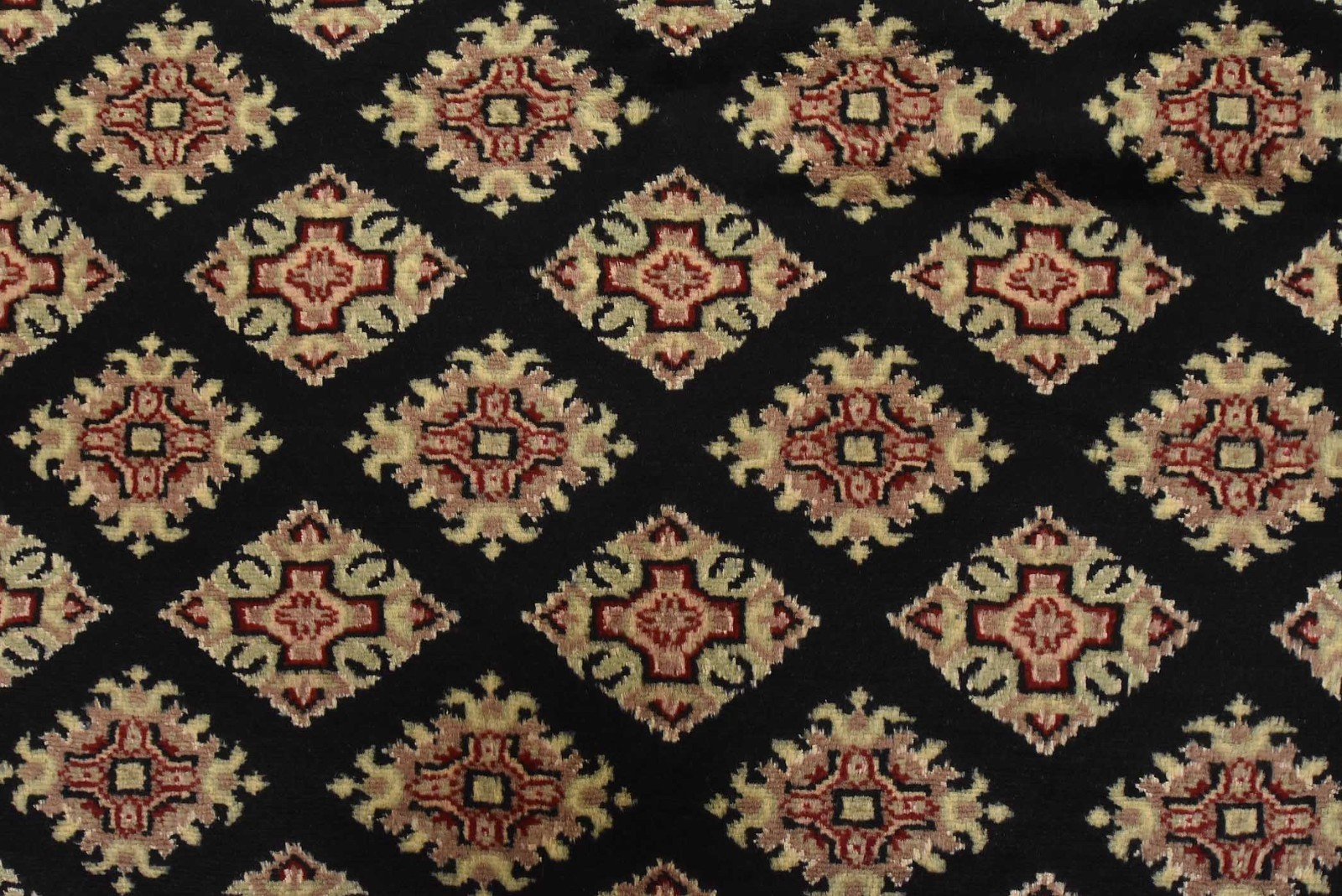 Bokhara Jaldar Rug 6′ x 9’3” Black Wool Tribal Hand-Knotted Oriental Carpet