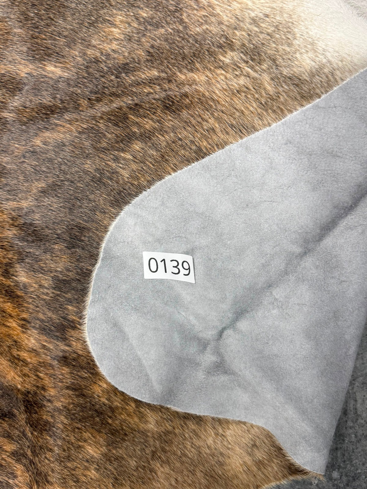 Cowhide Rug Golden Brindle 69″x69″ (5.8×5.8 ft) | Premium Quality Hide #139