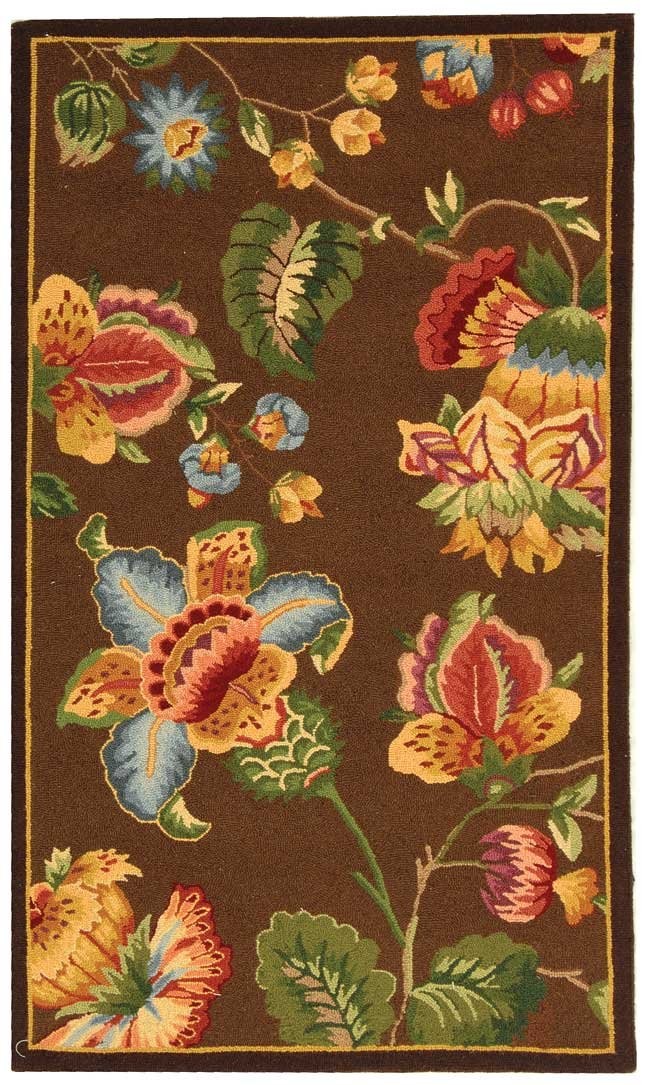 SAFAVIEH Chelsea Collection Accent Rug – 1’8 x 2’6, Brown, Hand-Hooked French Co