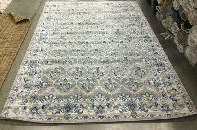 LIGHT GREY / BLUE 6′ X 9′ Flaw in Rug, Reduced Price 1172648076 BNT869G-6