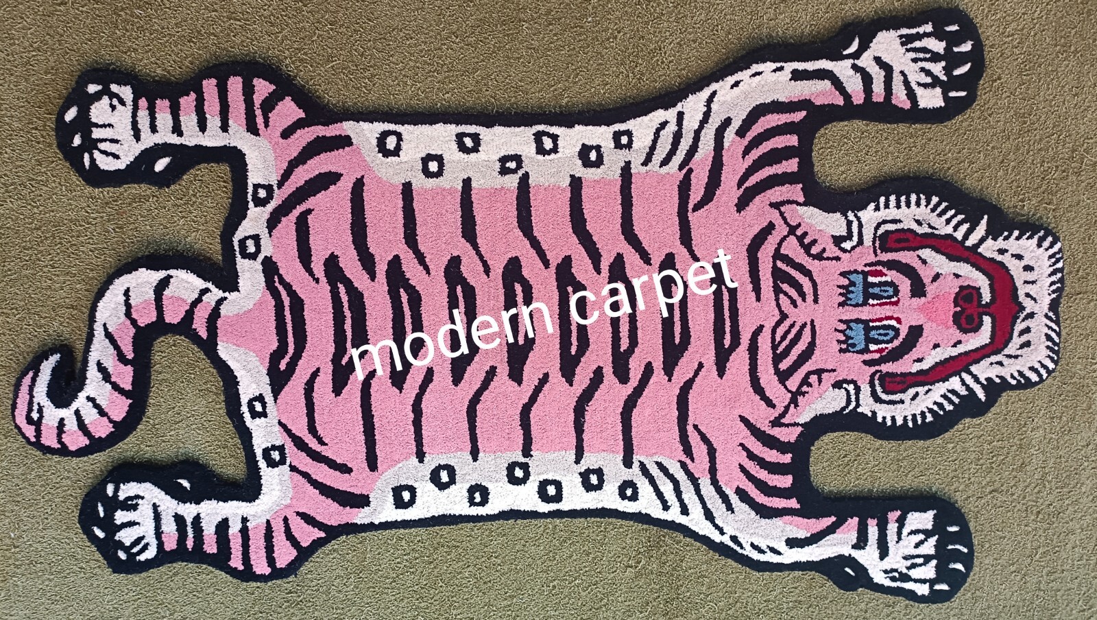 Tibetan Tiger Rugs 3×5 Feet Handmade 100% Woolen Hand Tufted For Home Decoration