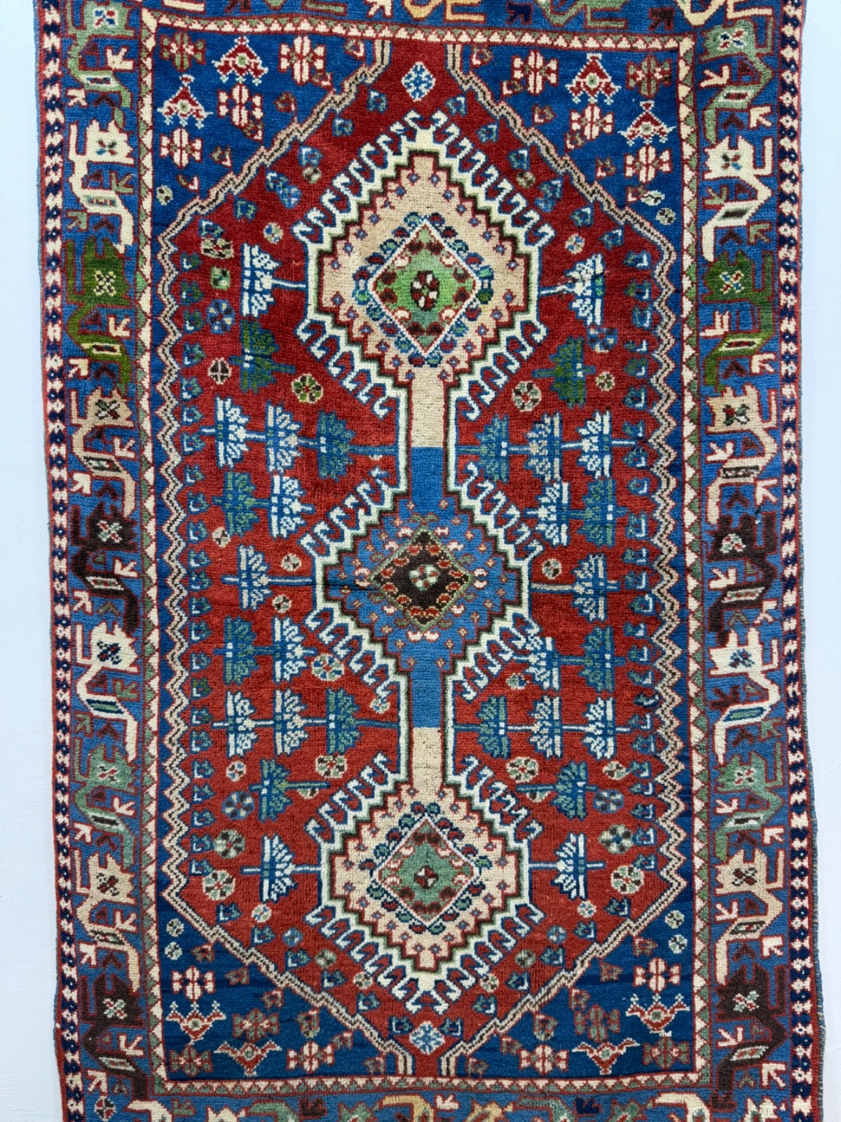 Vintage Fabulous Hand Knotted Oriental Wool Rug Carpet Floor Covering Floor Area