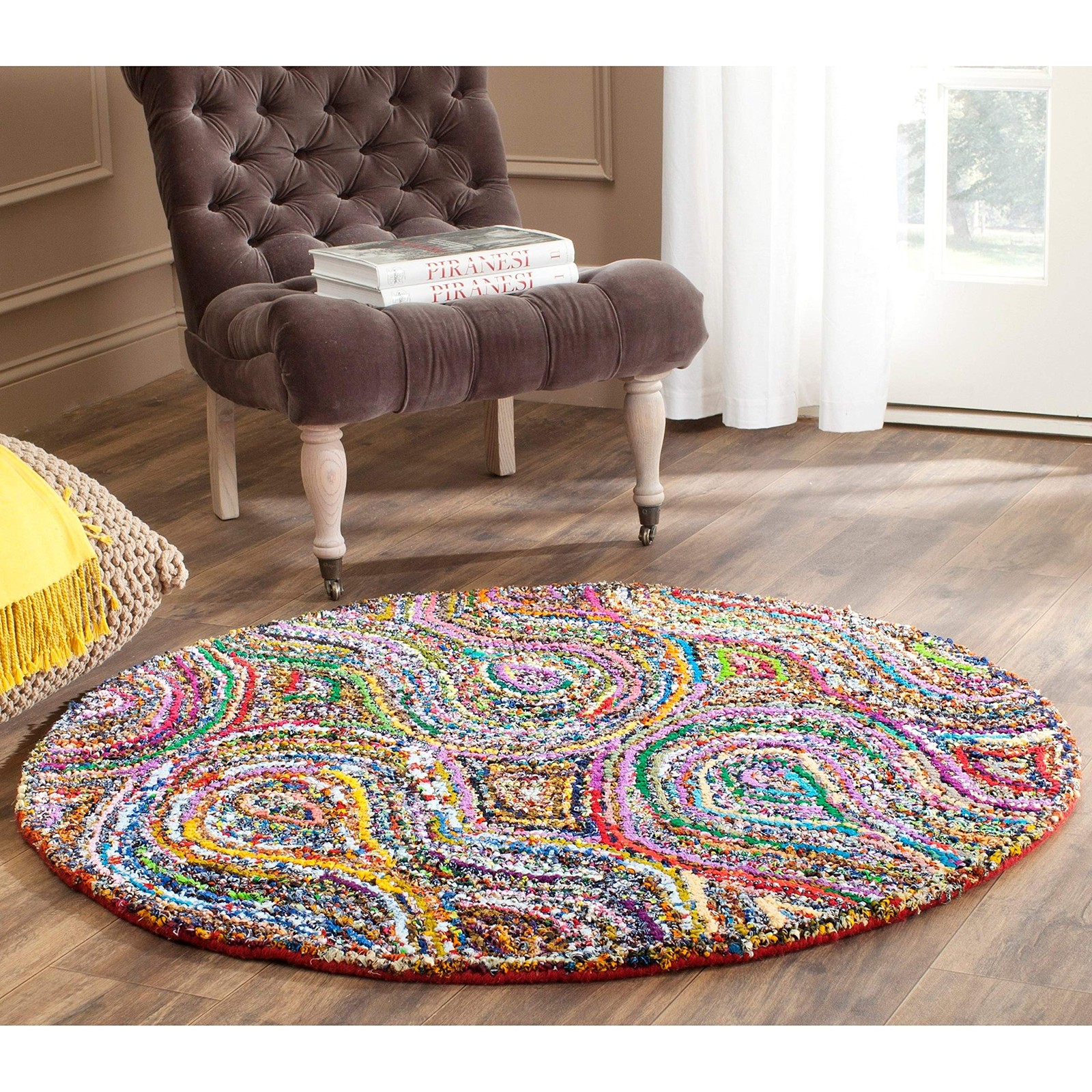 Accent Rug 2′ X 3′ Multi 100% Cotton Handmade – Ideal for High Traffic Areas