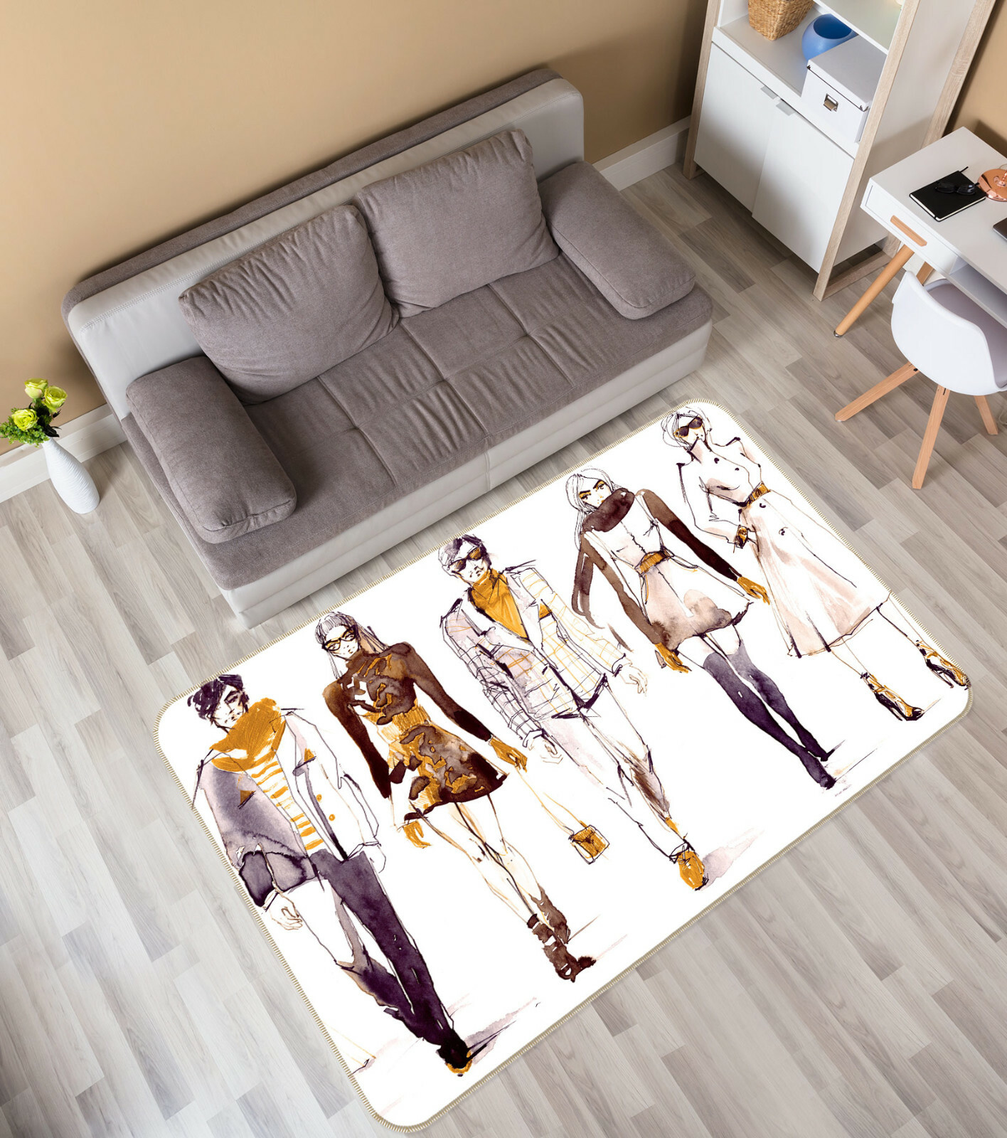 3D Graffiti Model ZHUA2359 Game Non Slip Rug Mat Photo Carpet Zoe