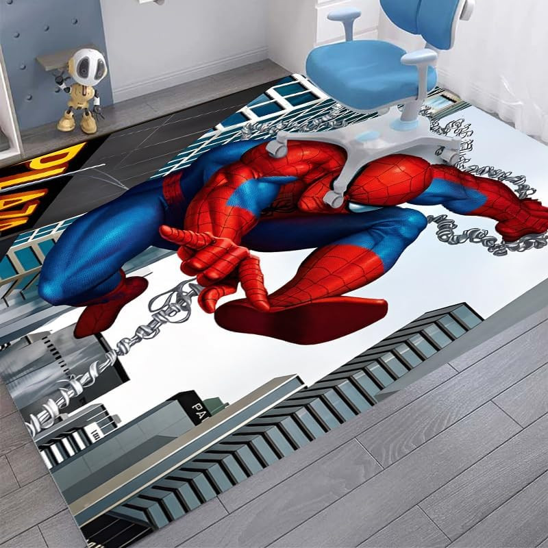 Spidey Kawaii Rug Anime Carpet Cute Rugs for Bedroom Aesthetic Soft Carpet Decor
