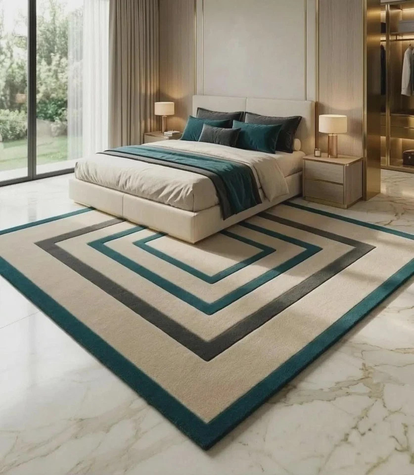 Multicolour Hand Tufted New Zealand Aesthetic Rug for Bed Room
