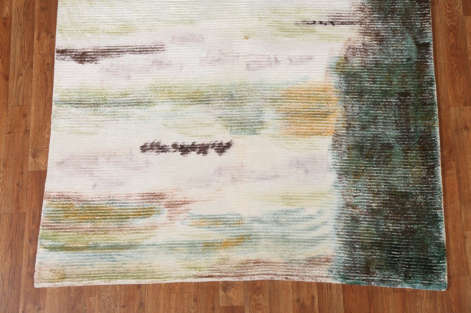 Silk Gabbeh Abstract Contemporary Area Rug 5×7 ft Hand-knotted Foyer Carpet