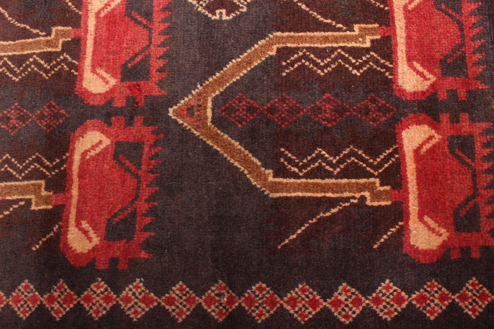 Vintage Hand-Knotted Area Rug 3’7″ x 6’0″ Traditional Oriental Wool Carpet