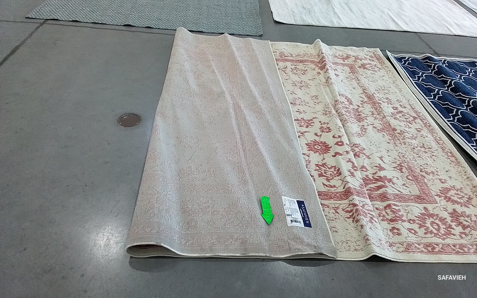 IVORY / ROSE 8′-0″ x 10′-0″ Back Stain Rug, Reduced Price 1172763080 ADR109H-8