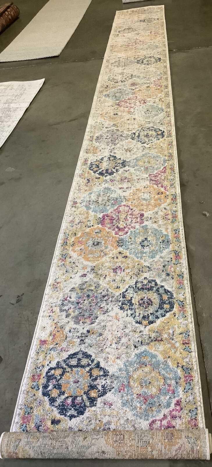 CREAM / MULTI 2′-3″ x 20′-0″ Stained Rug, Reduced Price 1172670741 MAD611B-220