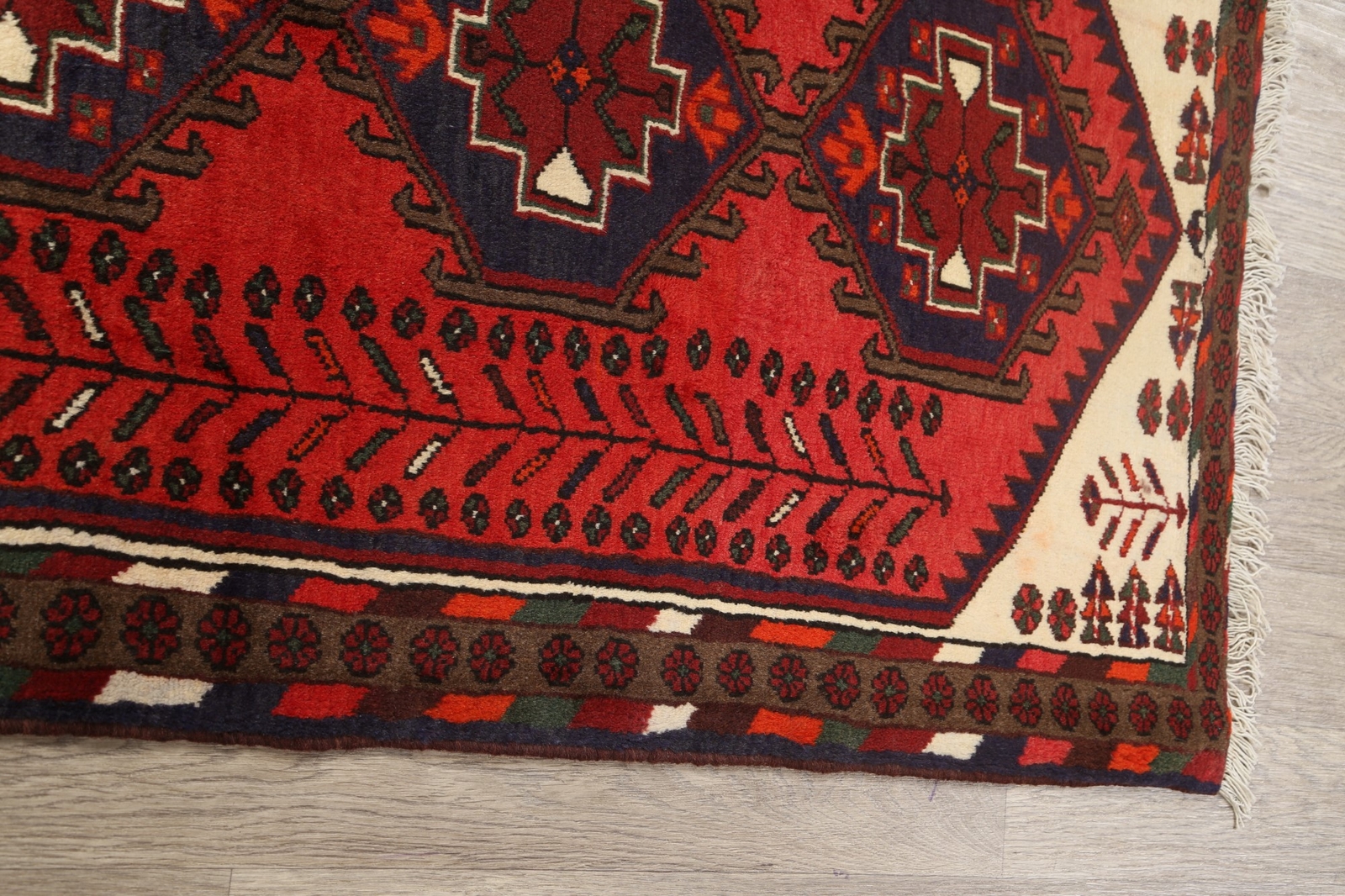 Tribal Traditional Geometric Hamedan Hand-knotted Wool Accent Rug 3×5 Carpet