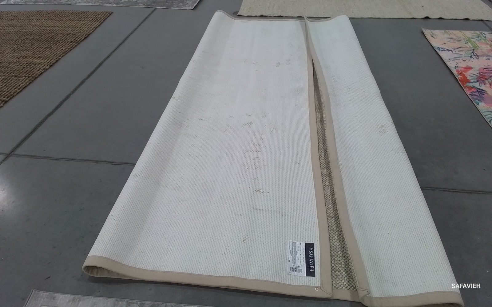 MARBLE BEIGE 11′-0″ x 11′-0″ Back Stain Rug Reduced Price 1172781603 NF143C-11SQ