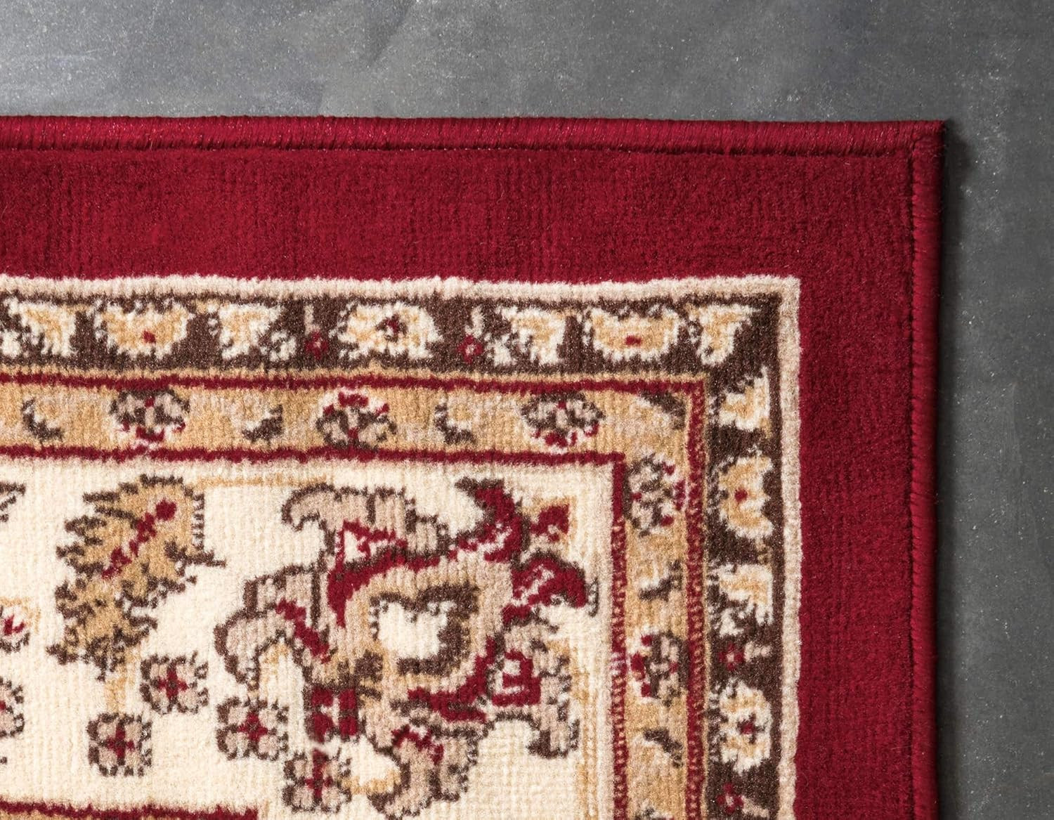 Sialk Hill Collection Area Rug – Washington (2′ 2″ X 3′ 1″ Rectangle, Burgundy/