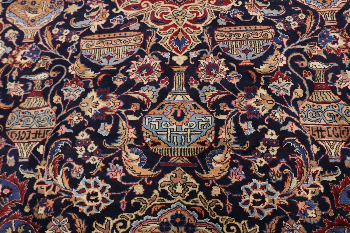 One-of-a-Kind Vintage Handmade Oriental Rug Thick Pile Pictorial Carpet 10X13 ft
