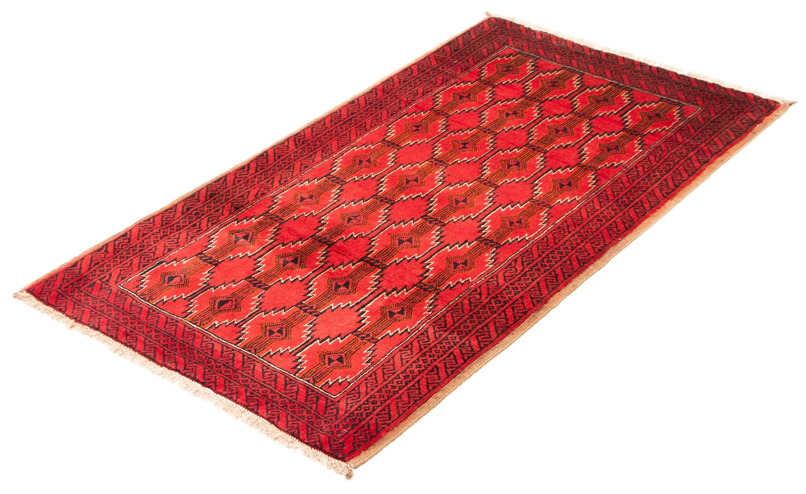 Vintage Hand-Knotted Area Rug 3’9″ x 6’11” Traditional Oriental Wool Carpet