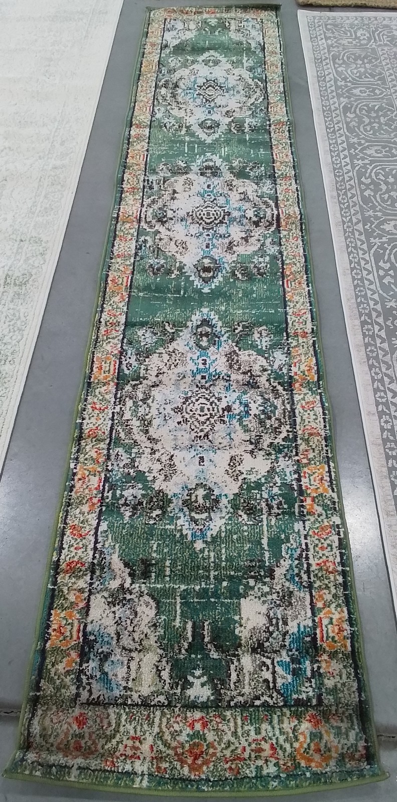 FGREEN / LT BLUE 2′-2″ x 10′-0″ Damaged Rug Reduced Price 1172776739 MNC243F-210