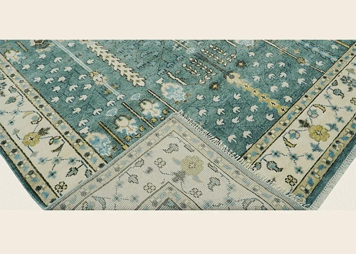 Traditional Floral Green Turkish Oushak Rugs 6×9 7×10 8×10 9×12 10×14 12×15 Rugs