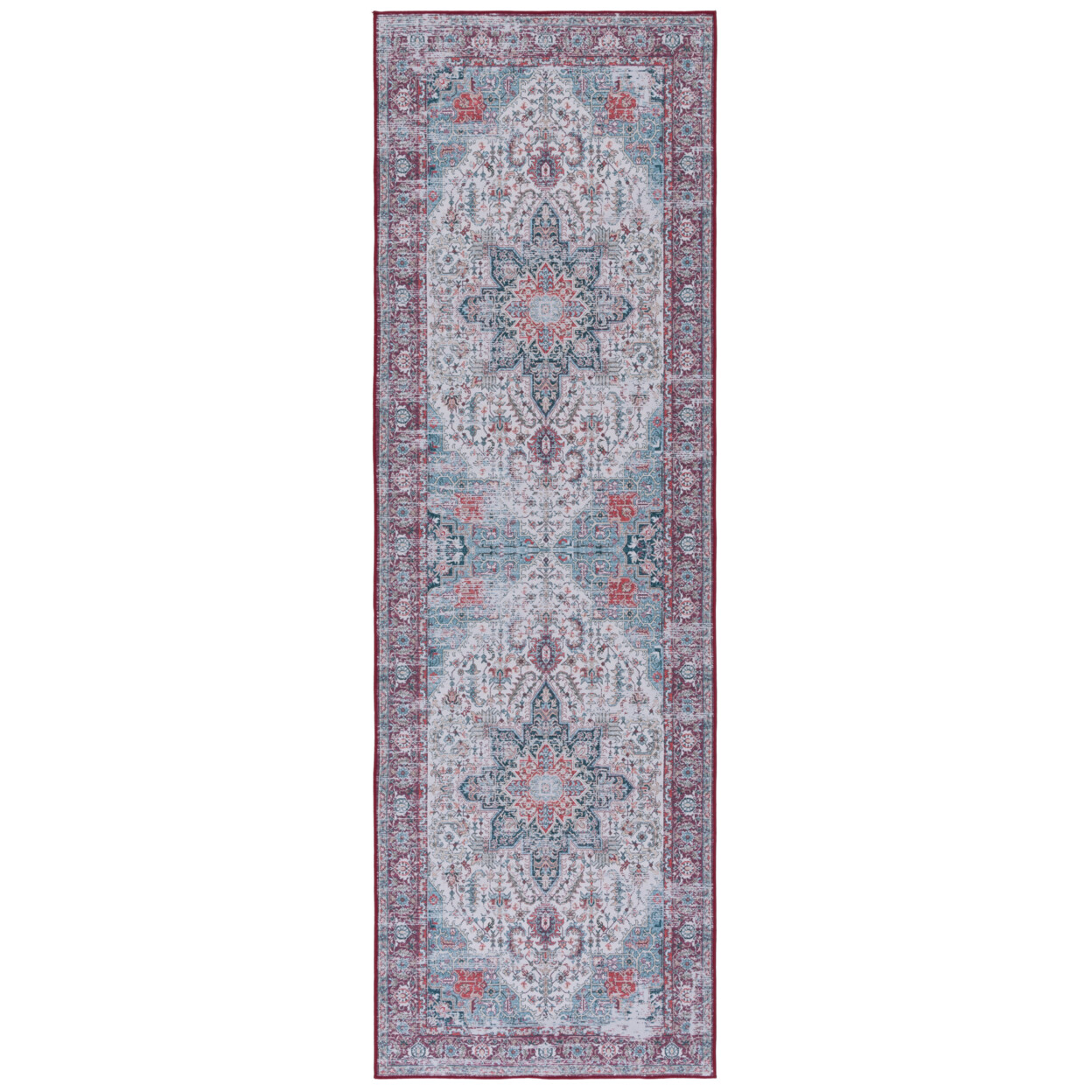 SAFAVIEH Tucson Collection TSN113A Ivory / Red Rug