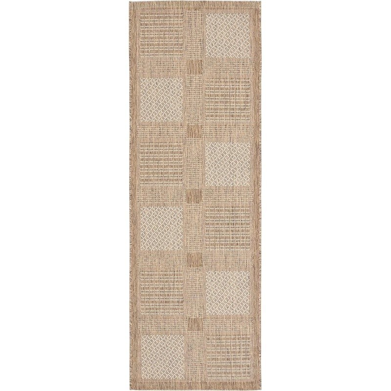 Stain Resistant Indoor Outdoor Runner Rug Durable Non Shedding Kid Pet Friendly