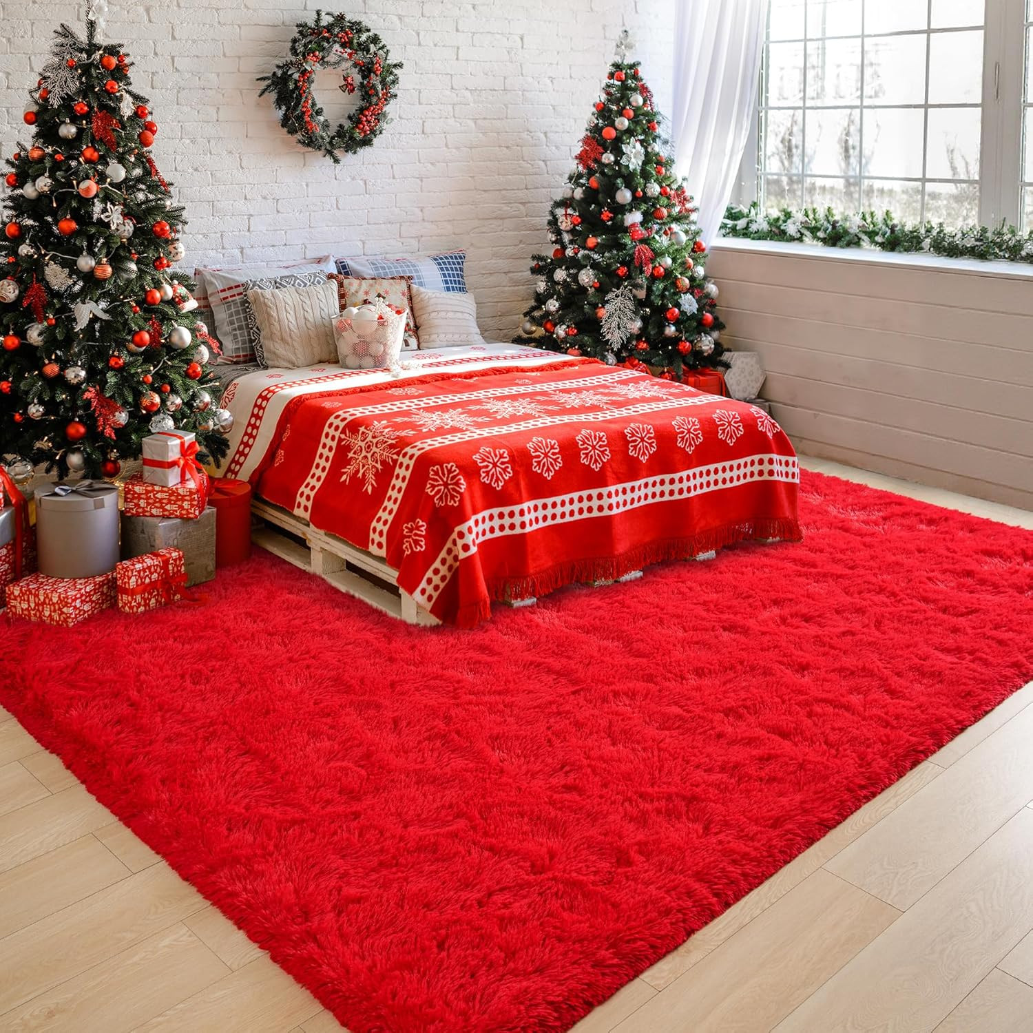 Chicrug Soft Area Rugs for Bedroom Living Room Plush Fluffy Rug 3×5 Feet, Shag F