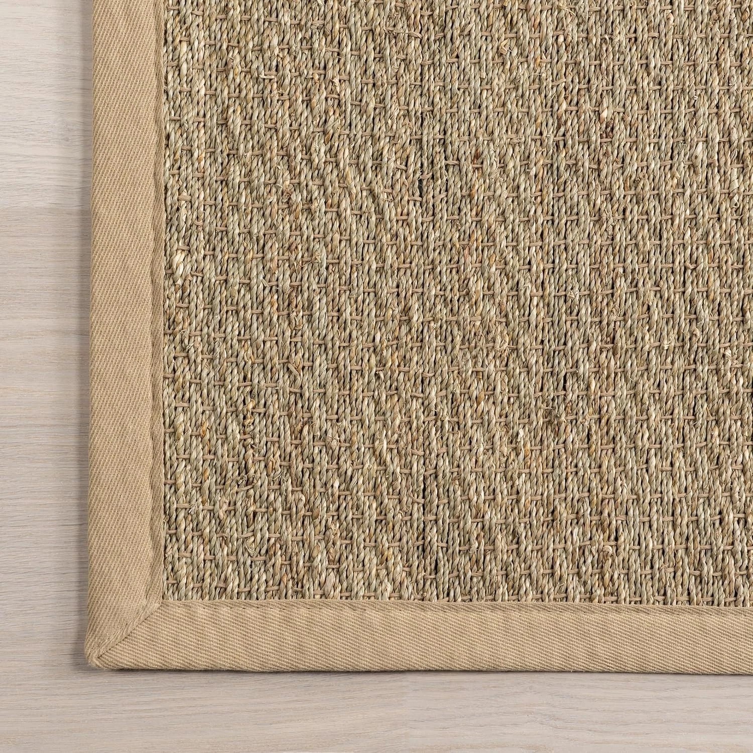 Elijah Beige/Natural, 2′ x 3′, Basketweave, Seagrass, Soft and Textured, High…