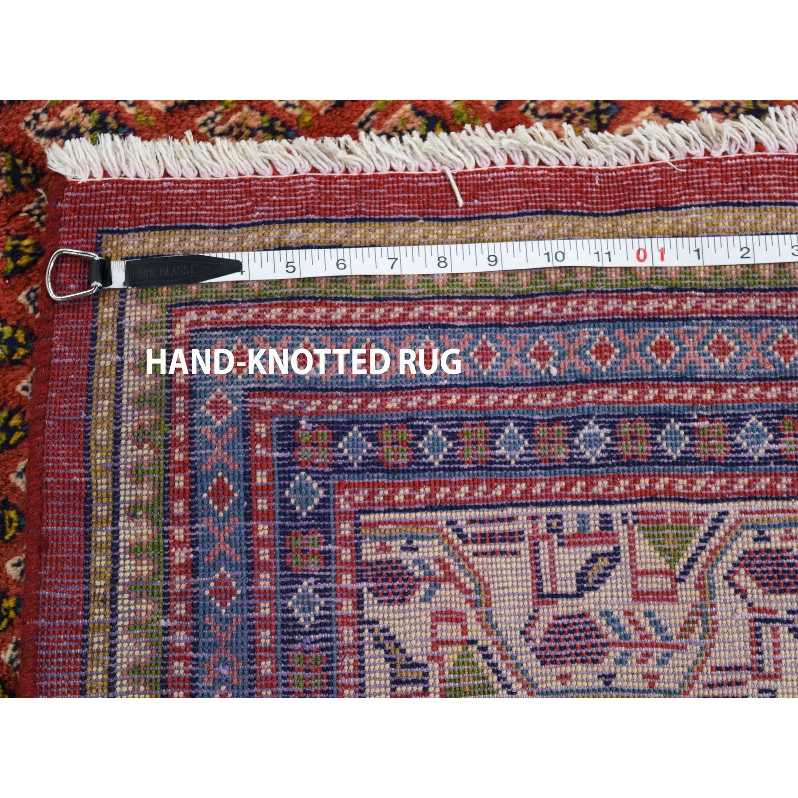 6’7″x10’2″ Red New Farsian Saroogh Mir Full Pile HandKnotted Oriental Rug R47424