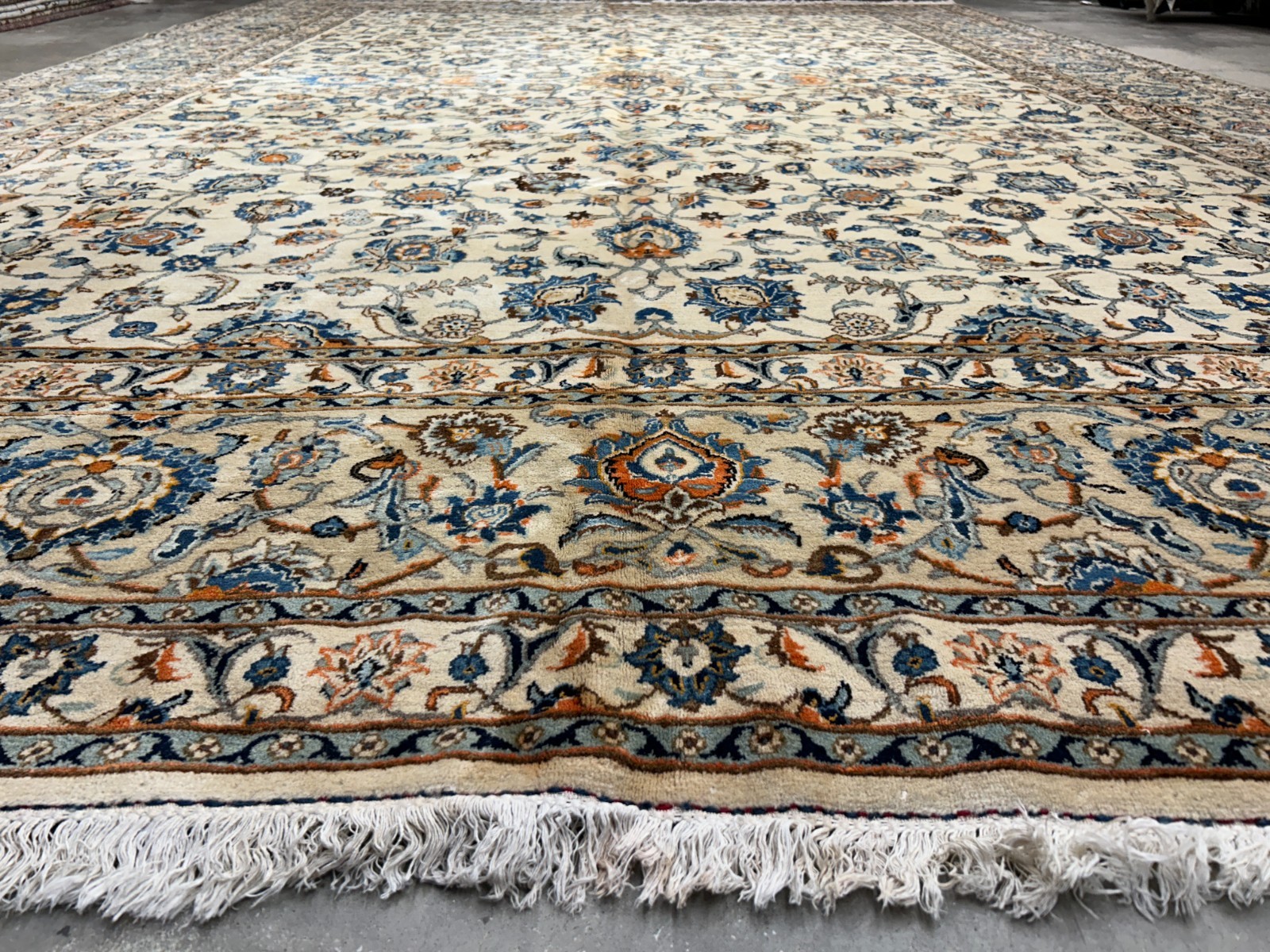 10’4”x15’2” Hand-Knotted Wool All-over Kashane Area Rug – Handmade Carpet 10×15