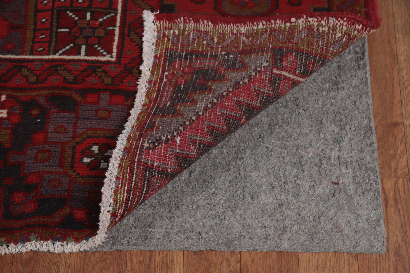 Vintage Red/ Dark Brown Wool Heriiz Living Room Area Rug Handmade Carpet 10×13