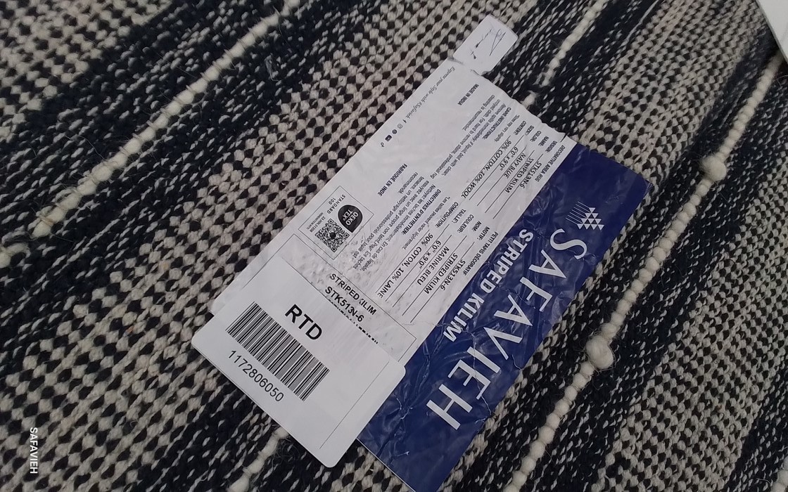 NAVY / BLUE 6′-0″ x 9′-0″ Flaw in Rug, Reduced Price 1172806050 STK513N-6