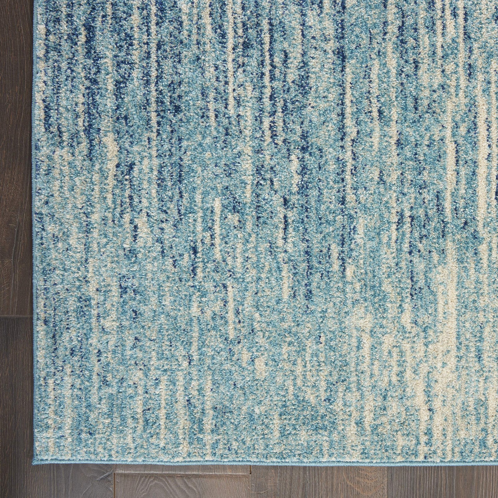 Home Passion Navy Light Blue 2’2″ x 7’6″ Area Rug – Easy Clean, Non Shedding,…