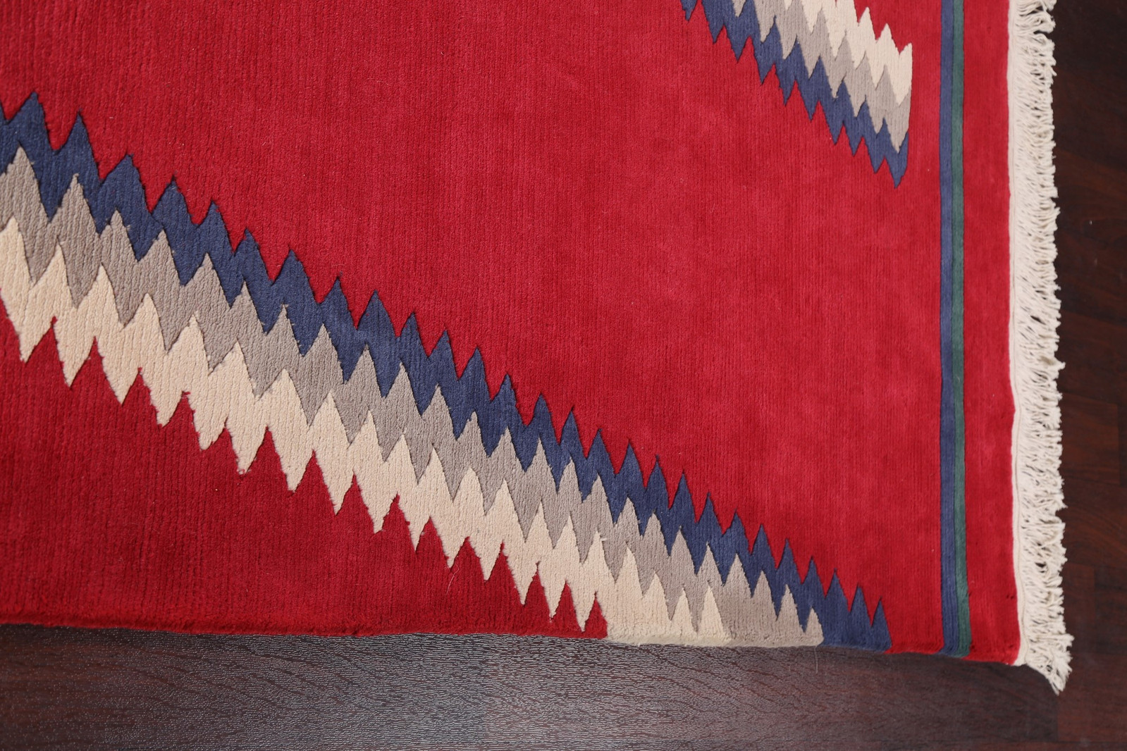 Handmade Red Modern Wool Carpet Vegetable Dye Nepalese Area Rug 9×12 Ft