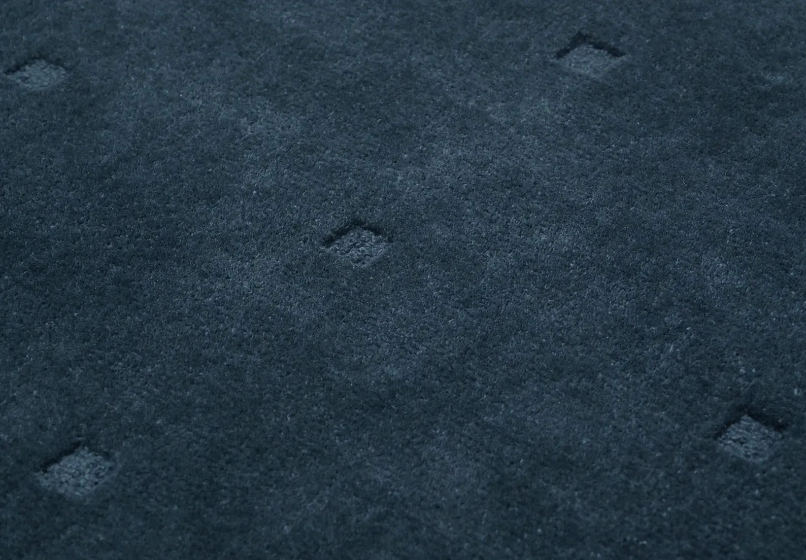 Hand Tufted Wool Rug | Dark Navy Blue Minimalist Design Area Rug Handmade Carpet