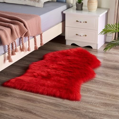 Faux Fur Sheepskin Small Area Rugs Chair Cover Seat Pad Plush Fur Home Decor …